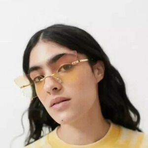 Urban Outfitters Yellow Butterfly Sunglasses